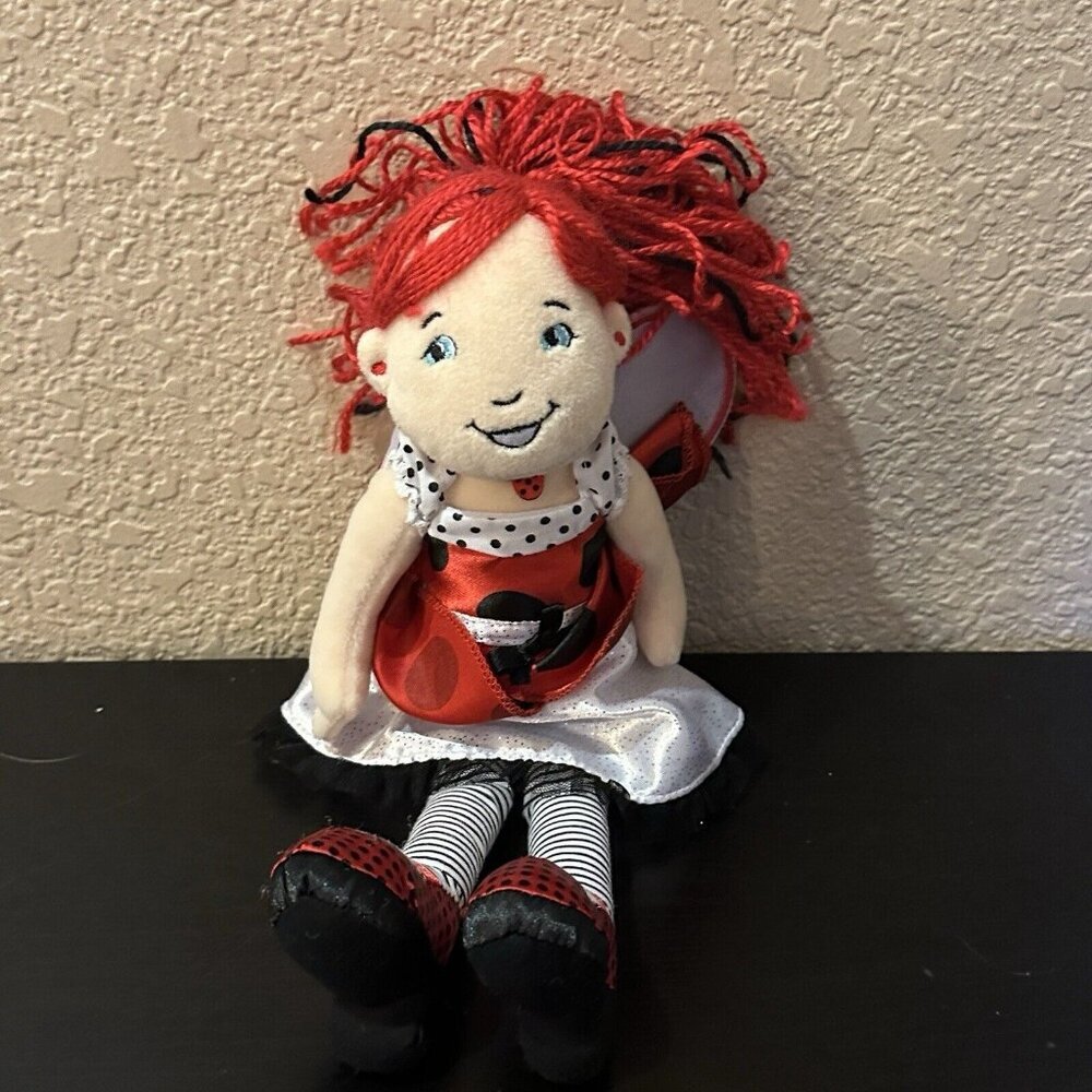 Manhattan Toy 2009 "Lana" Red & Black Lady‎ Bug Dress 12" Plush Doll